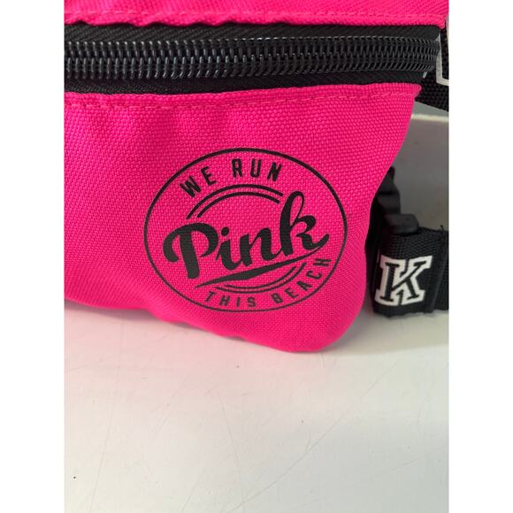 VICTORIA SECRET PINK, BLACK CANVAS FANNY PACK WITH LOGO - Picture 2 of 12